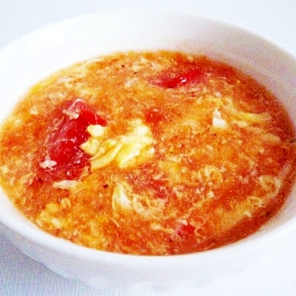 トマトと玉子の中華風スープ